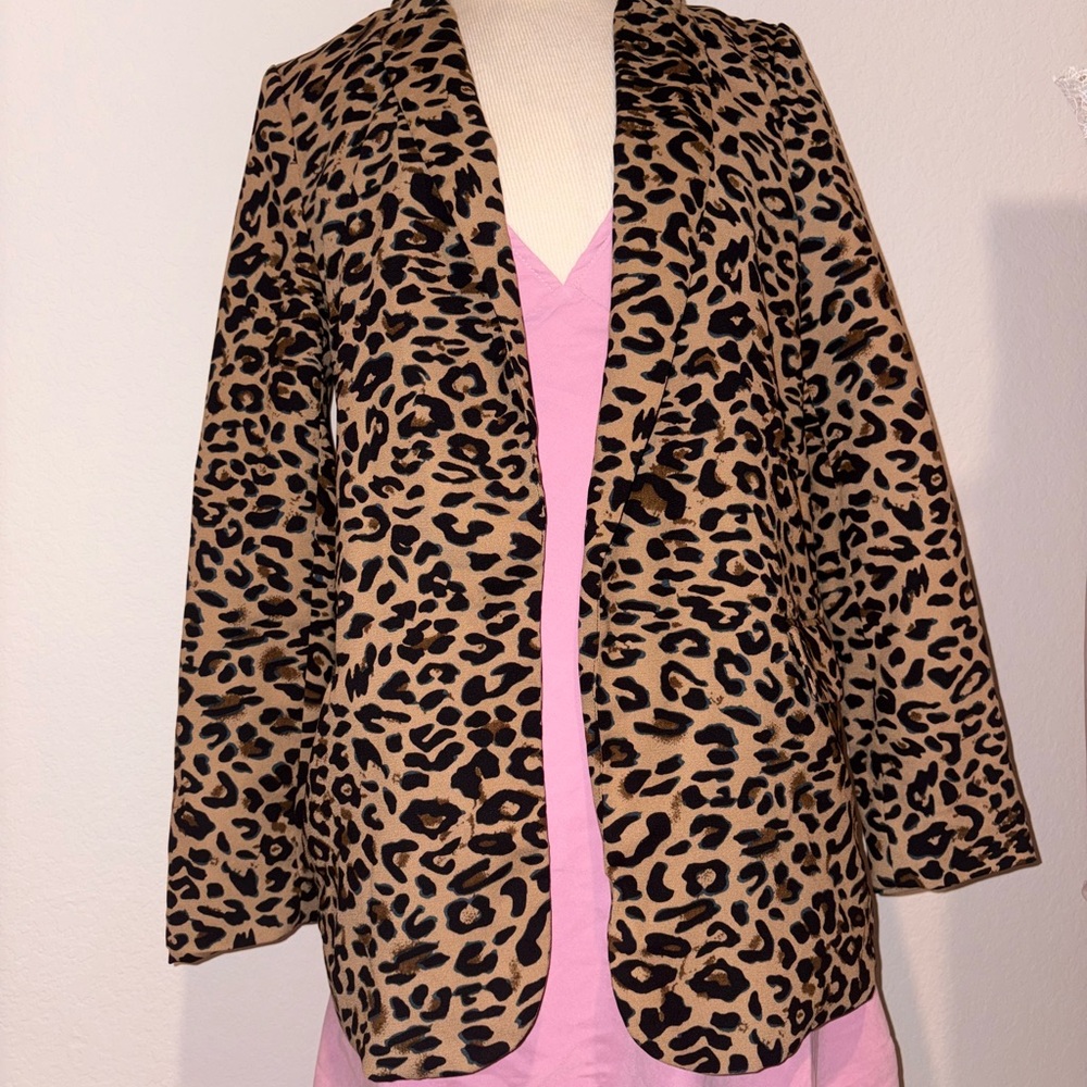 ASTR The Label Leopard Print Women's Blazer